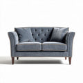 Canapé en tissu bleu avec coussins rembourrés dimensions 180 x 90 x 85cm