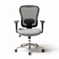 Chaise de bureau en maille noire avec assise grise 45 x 60 x 100 cm
