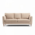 Canapé en tissu beige avec pieds en bois dimensions 200 x 90 x 85cm